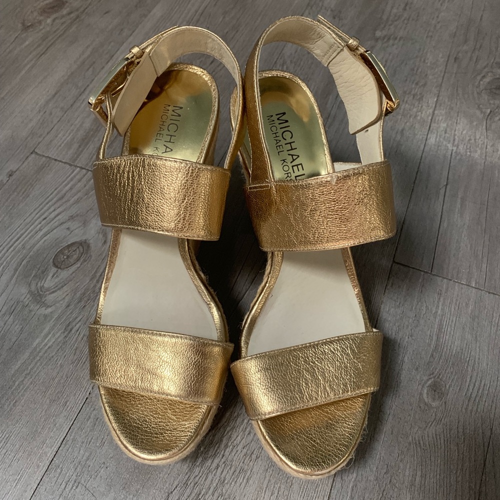MICHAEL Michael Kors Gold Wedges Sandal